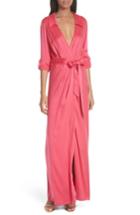 Women's Alice + Olivia Bayley Draped Maxi Shirtdress - Red