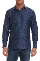 Men's Robert Graham Tern Classic Fit Print Sport Shirt - Blue