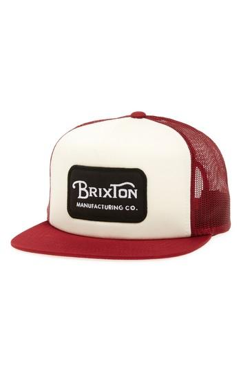 Men's Brixton Grade Snapback Cap - Grey