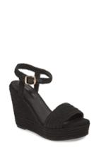 Women's Topshop Wild Rope Platform Wedge Sandal .5us / 36eu M - Black