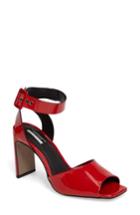 Women's Topshop Roux Square Toe Sandal .5us / 37eu - Red