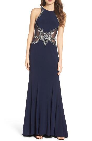Women's Sean Collection Embellished Gown - Blue