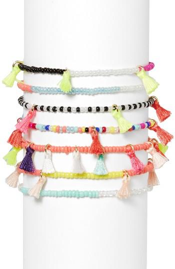 Women's Baublebar Suri Set Of 7 Stretch Bracelets