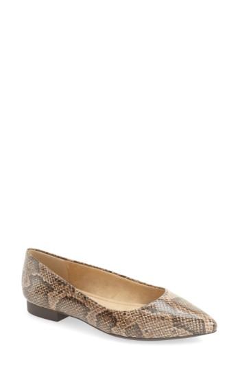 Women's Bella Vita 'vivien' Pointy Toe Flat .5 M - Brown