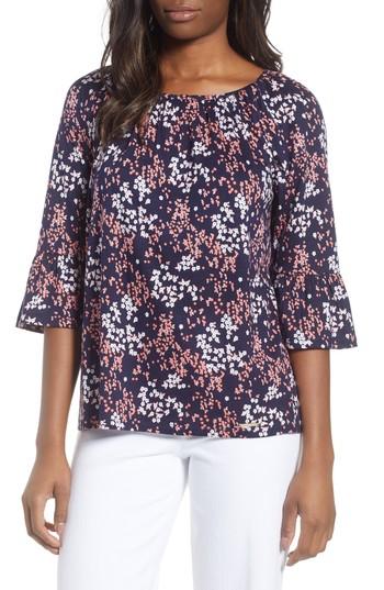 Women's Michael Michael Kors Scattered Blooms Print Peasant Top - Pink