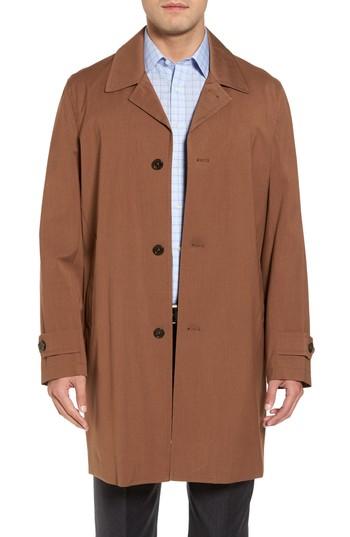 Men's Michael Kors Trim Fit Waterproof Overcoat L - Beige