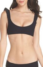 Women's Made By Dawn Ruffle Bikini Top - Black