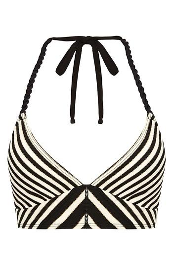 Women's Robin Piccone Carmen Stripe Halter Bikini Top