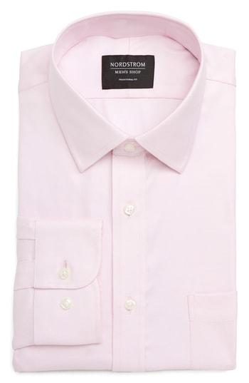 Men's Nordstrom Men's Shop Traditional Fit Solid Dress Shirt .5 - 32/33 - Pink