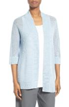 Women's Eileen Fisher Organic Linen Kimono Cardigan - Blue
