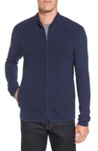 Men's Zachary Prell Hamilton Full Zip Wool Sweater, Size - Blue