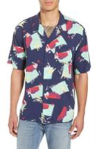 Men's Carhartt Work In Progress Anderson Woven Print Shirt - Blue