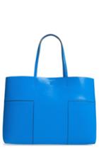 Tory Burch 'block-t' Leather Tote - Blue
