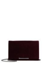 Women's Botkier Snake Embossed Leather Wallet On A Chain - Red