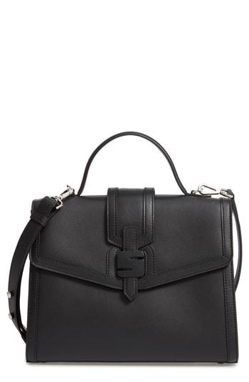 Serapian Milano Medium 1972 Top Handle Leather Satchel - Black