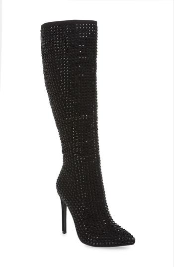 Women's Lauren Lorraine Milan Knee High Boot .5 M - Black