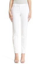 Women's St. John Collection 'jennifer' Stretch Micro Ottoman Ankle Pants - White