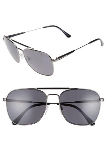 Men's Tom Ford Edward 58mm Aviator Sunglasses -