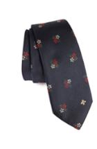 Men's Gucci Yeola Floral Silk Tie, Size - Blue