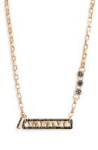 Women's Treasure & Bond Crystal Embellished Bar Necklace