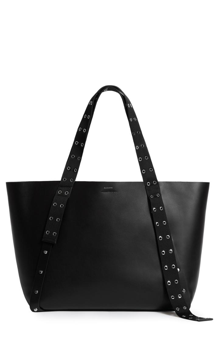 Allsaints Sid East/west Leather Tote - Black