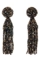 Women's Oscar De La Renta Short Beaded Tassel Clip Earrings