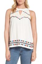 Women's Thml Embroidered Keyhole Blouse