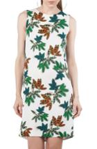 Women's Akris Punto Tropical Print Shift Dress - White