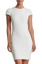 Women's Dress The Population 'josie' Textured Knit Body-con Dress - Ivory