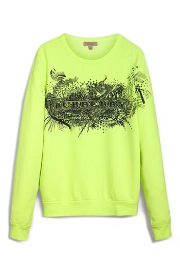 Women's Burberry Sauer Doodle Print Cotton Sweatshirt