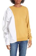 Women's Clu Bow Colorblock Sweatshirt - White