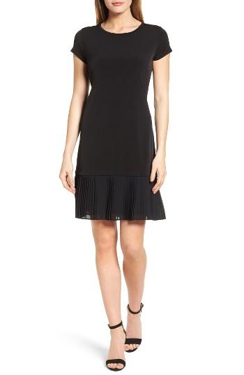 Women's Michael Michael Kors Pleat Chiffon Hem Jersey Dress