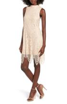Women's Love, Fire Mock Neck Lace Dress