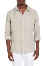 Men's Original Paperbacks Nice Trim Fit Linen Sport Shirt - Beige