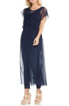 Women's Vince Camuto Flutter Sleeve Mesh Tunic - Blue