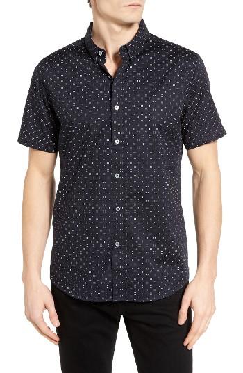 Men's 7 Diamonds Show Out Woven Shirt - Blue