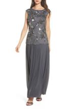 Women's Pisarro Nights Embellished Long Dress - Grey