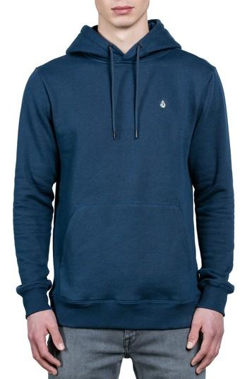 Men's Volcom Single Stone Hoodie, Size - Blue