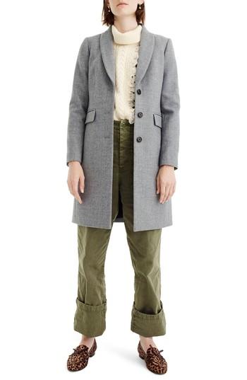 Women's J.crew Eniko Wool Topcoat - Grey