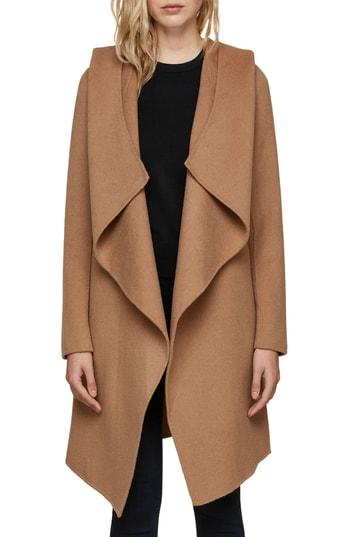 Women's Soia & Kyo Hooded Wool Blend Coat - Brown