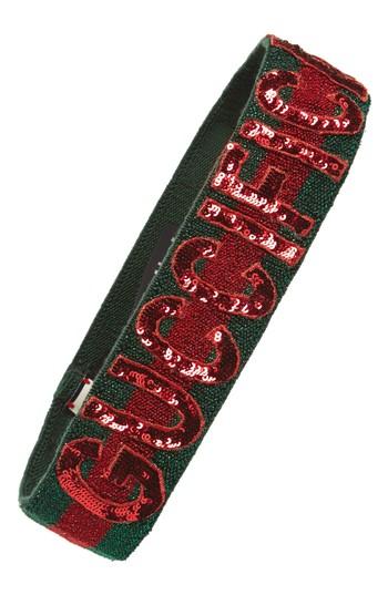 Gucci Tennix Sequin Logo Headband - Green