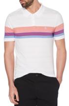 Men's Original Penguin Engineered Stripe Polo - White