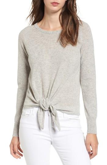 Women's Cupcakes And Cashmere Rimona Tie Hem Cashmere Sweater