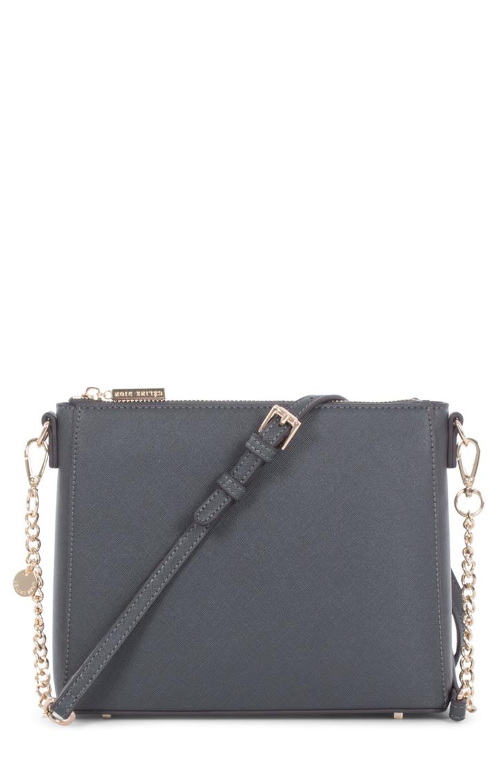 Celine Dion Grazioso Faux Leather Crossbody Bag - Grey