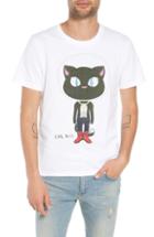 Men's Lvlxiii Cat Graphic T-shirt, Size - White