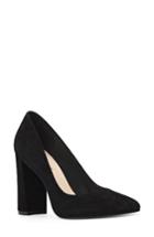 Women's Nine West Denton Block Heel Pump .5 M - Black