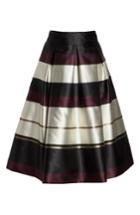 Women's Eliza J Stripe Faille Midi Skirt