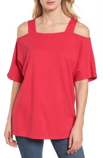 Women's Halogen Cold Shoulder Tunic Top - Pink