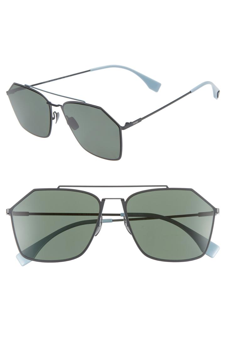Men's Fendi 59mm Polarized Navigator Sunglasses -