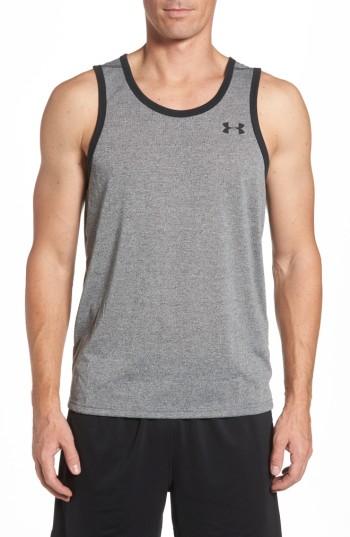 Men's Under Armour Threadborne Tank, Size - Black